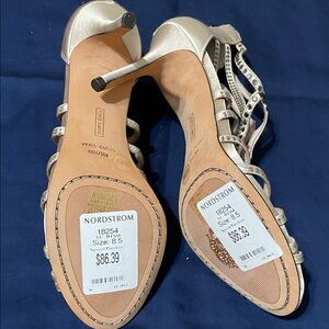 Vince Camuto Chic Gold Strappy Heels